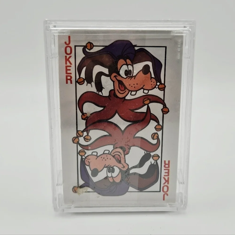 NEW VINTAGE King Mickey Mouse Playing Cards Deck Case Walt Disney Productions